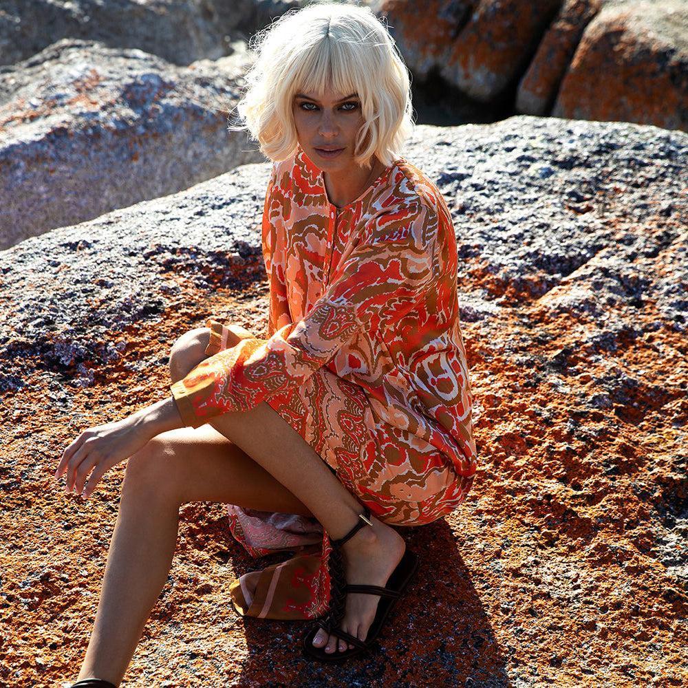 Llew Maxi Dress - Valencia Mandarin