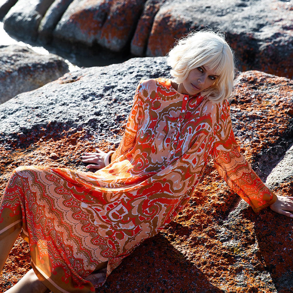 Llew Maxi Dress - Valencia Mandarin