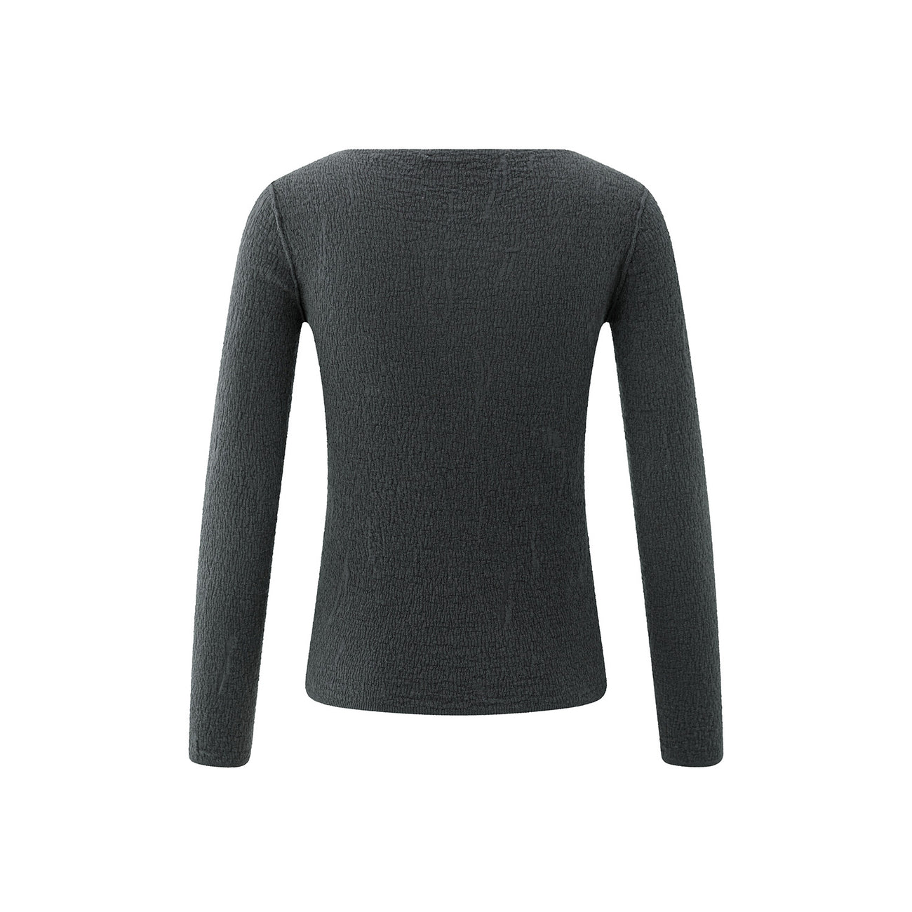 Fine Knitted Top with Texture - Oyster Black