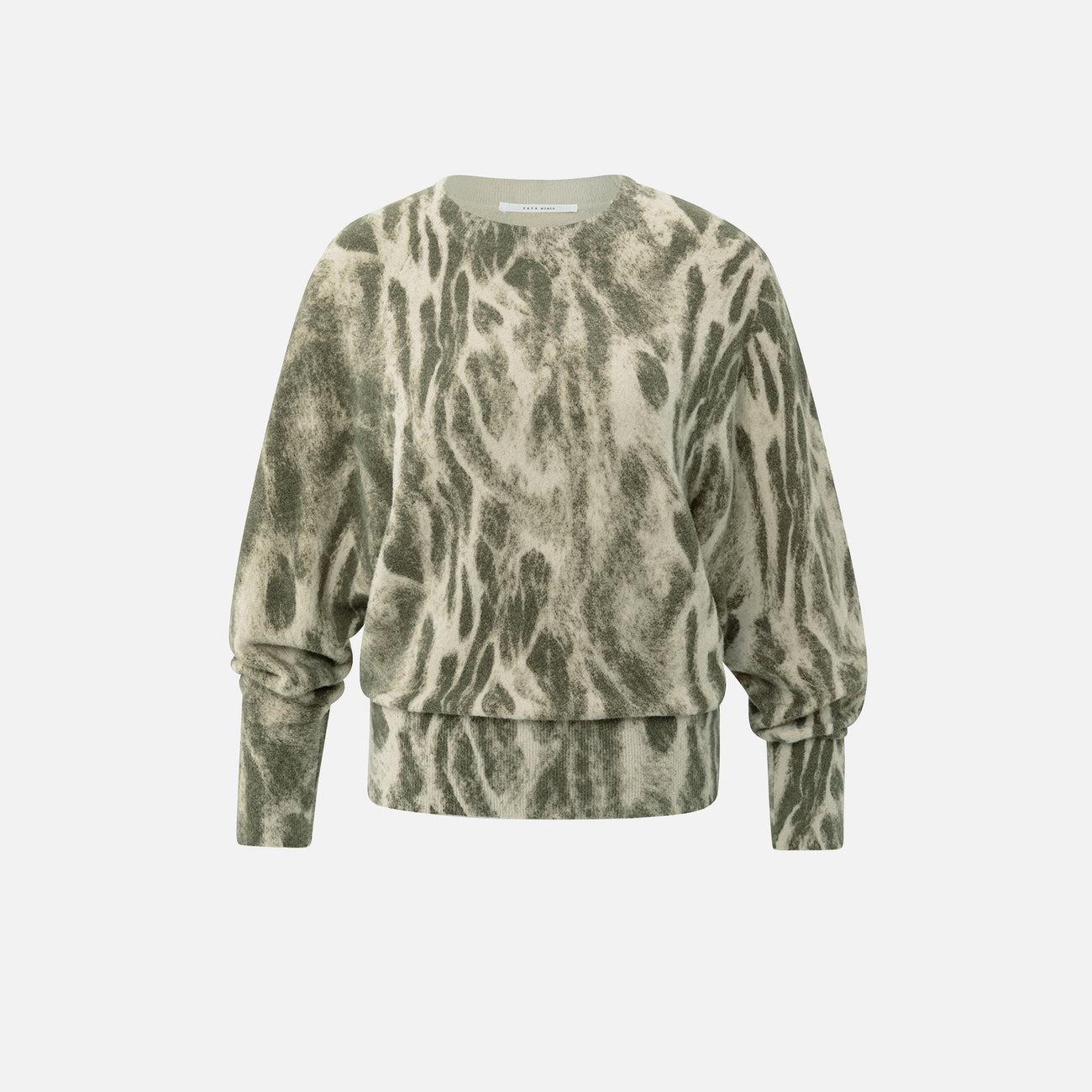 Soft Sweater with an Abstract All-Over Print