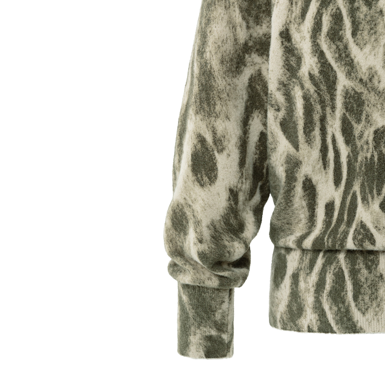 Soft Sweater with an Abstract All-Over Print