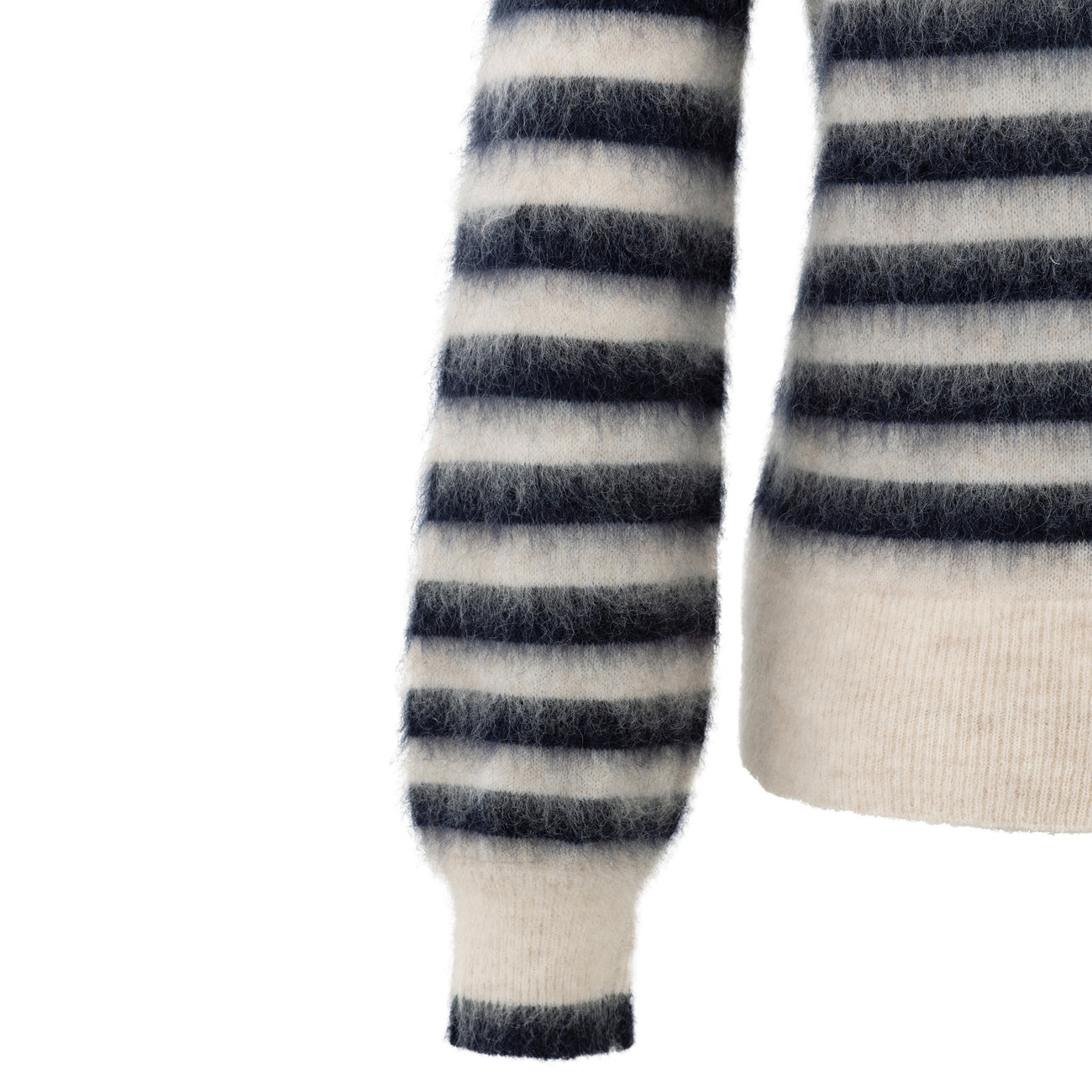 Striped Sweater with Round Neck