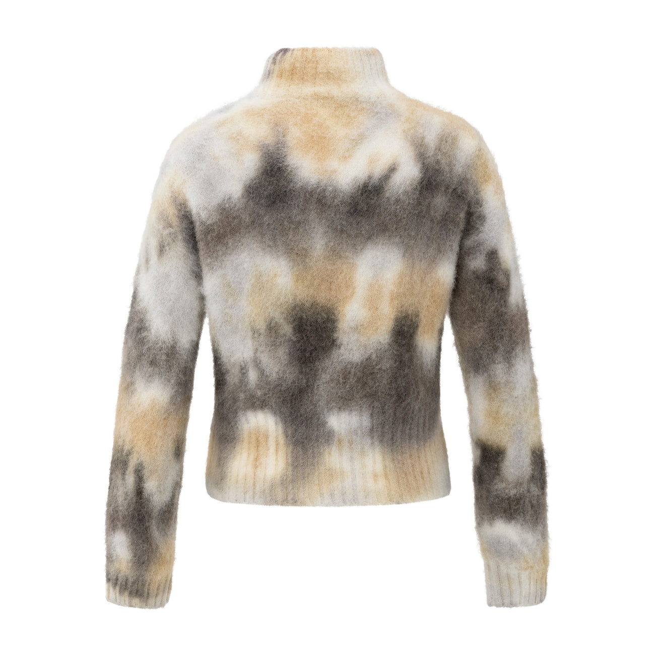 High Neckline Print Sweater