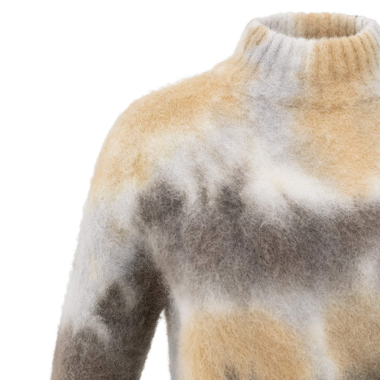 High Neckline Print Sweater