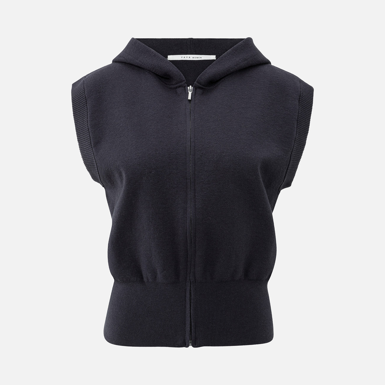 Sleeveless Hoodie with Zipper