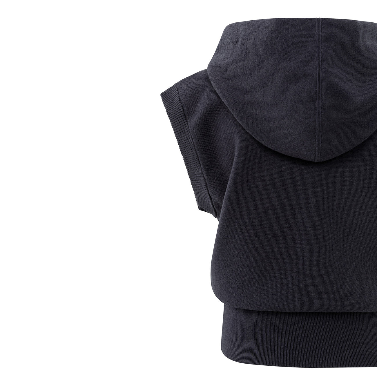 Sleeveless Hoodie with Zipper