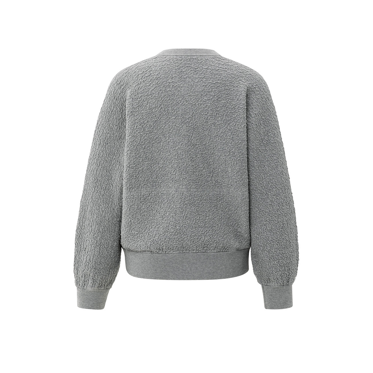 Textured Knitted Bomber with Long Sleeves