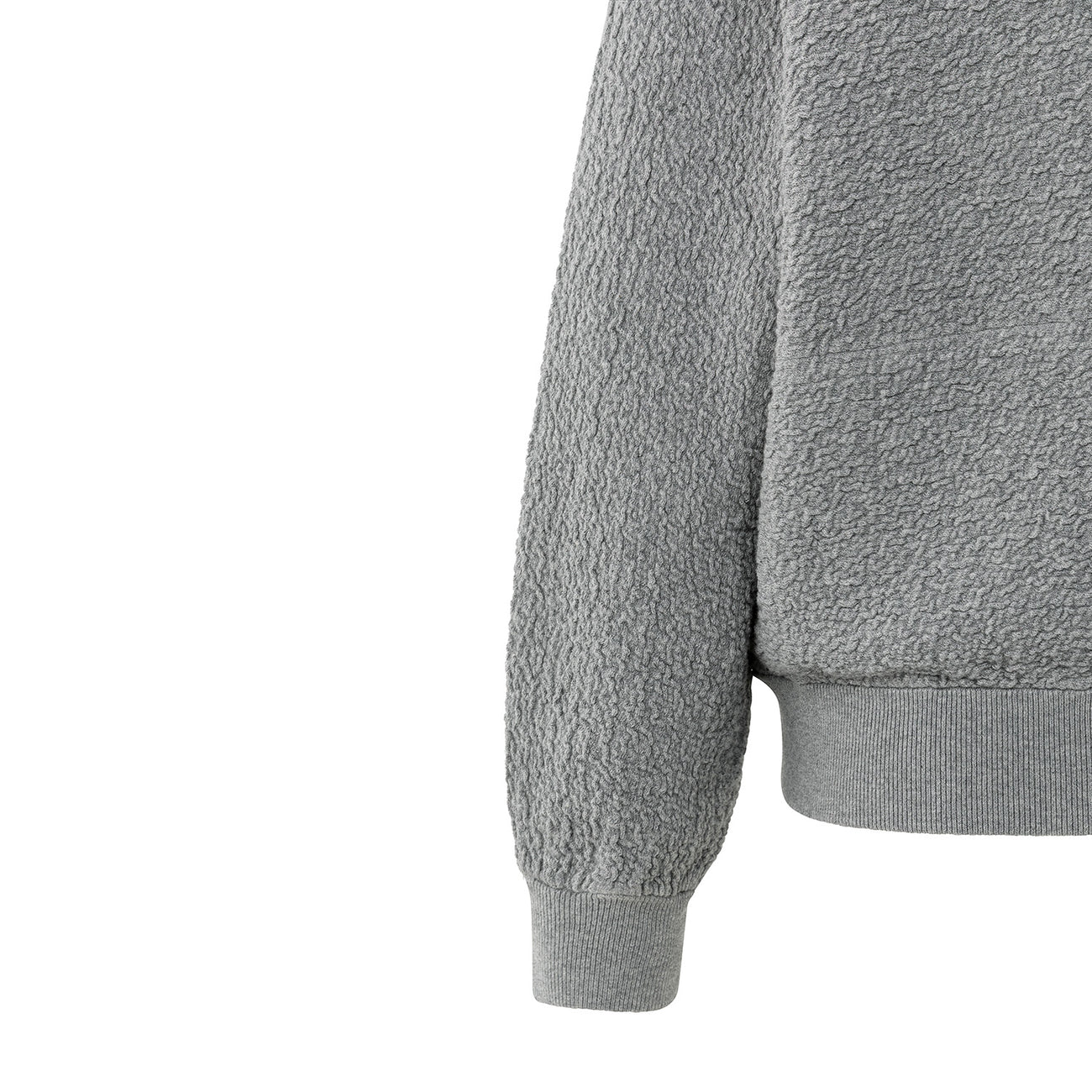 Textured Knitted Bomber with Long Sleeves