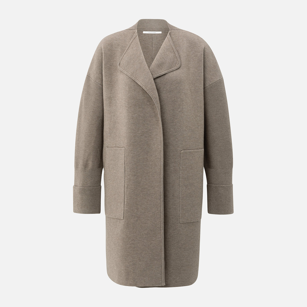 Long Coatigan with Patch Pockets