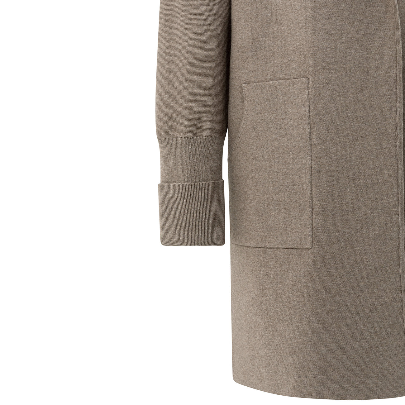 Long Coatigan with Patch Pockets