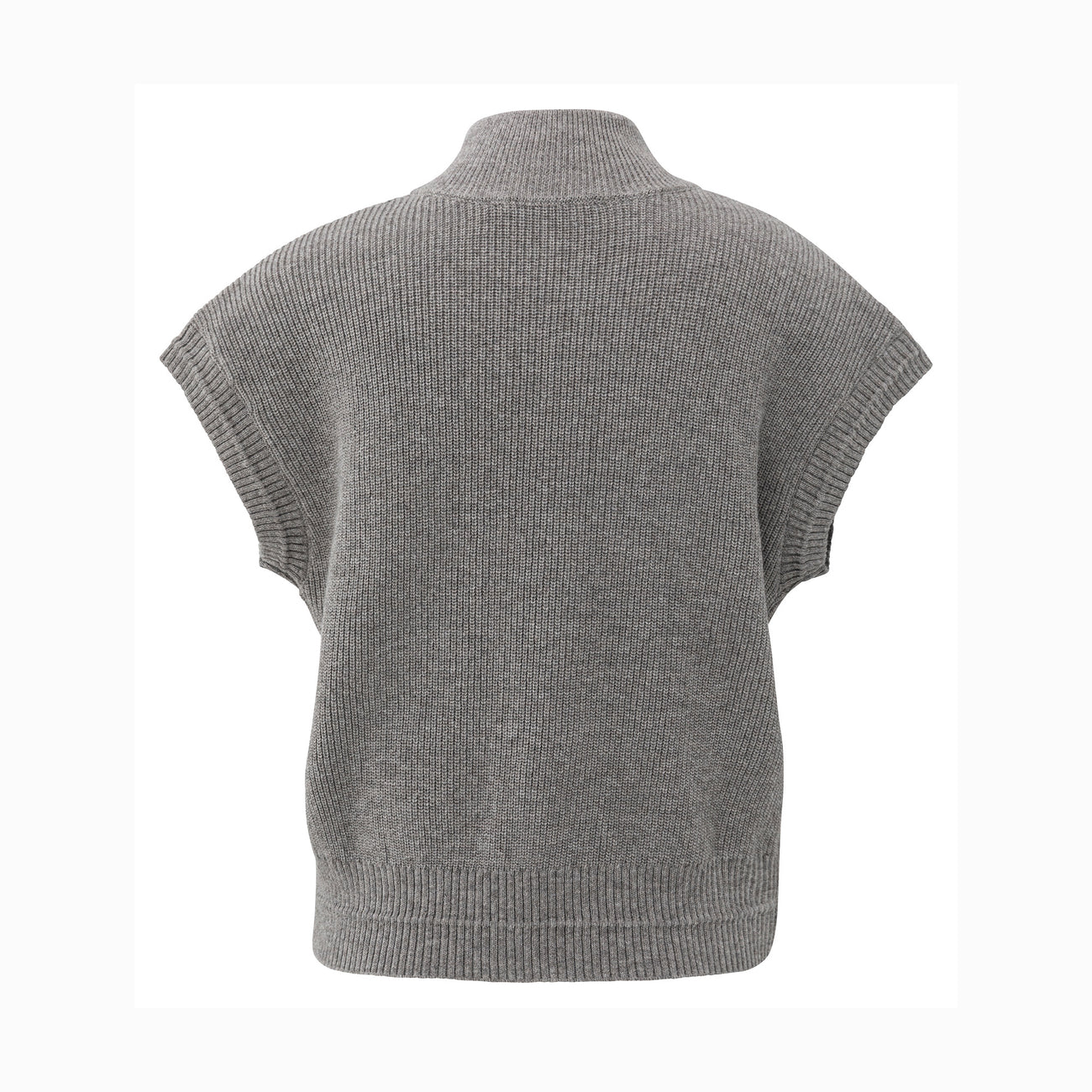 Sleeveless Cardigan with Zipper