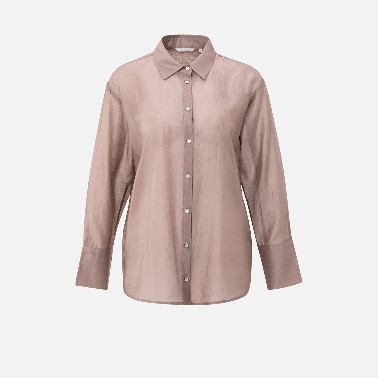 Sheer Blouse with Back Slit - Blush Pink