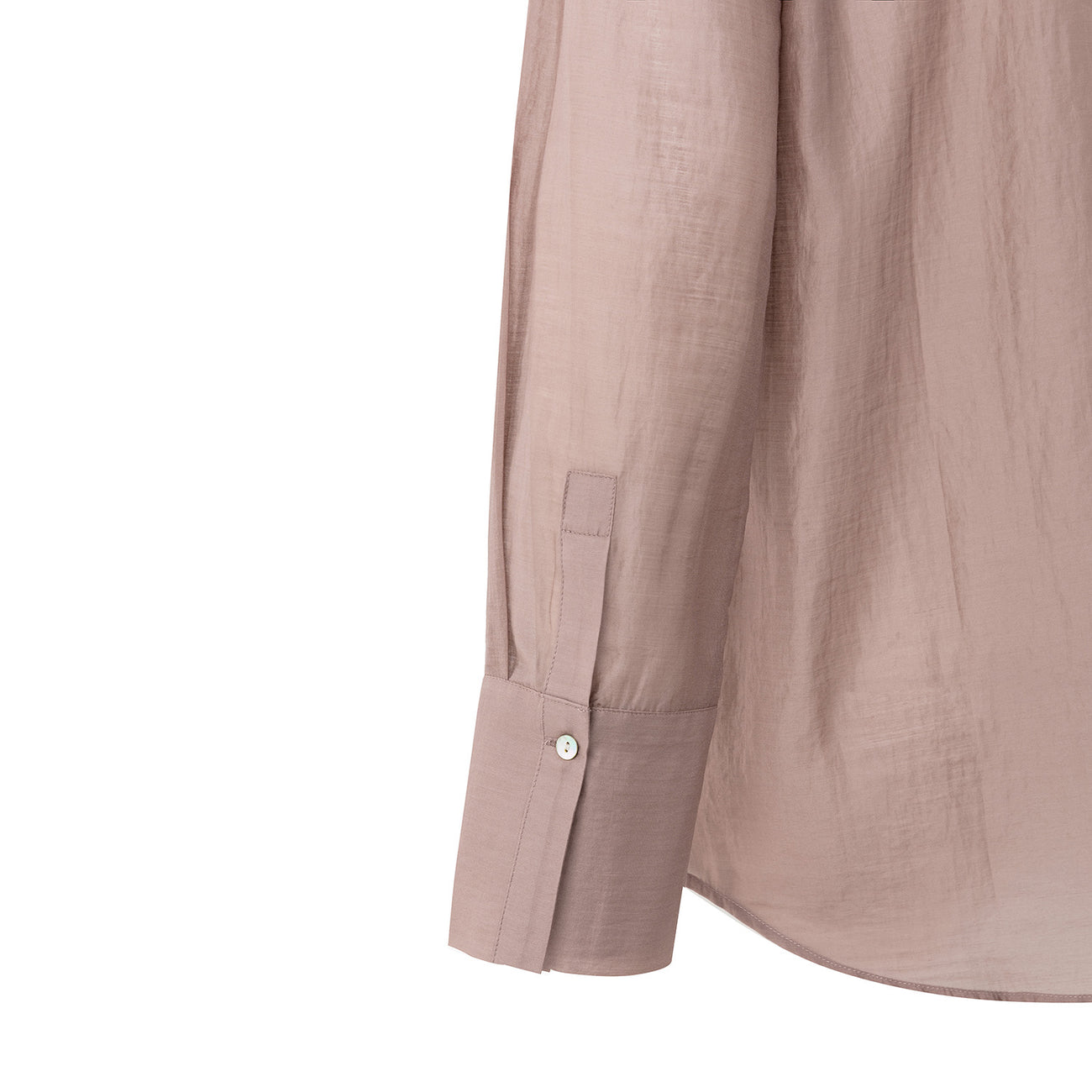 Sheer Blouse with Back Slit - Blush Pink