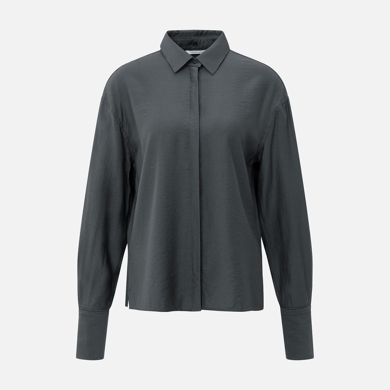 Shirt With Removable Collar - Oyster Black