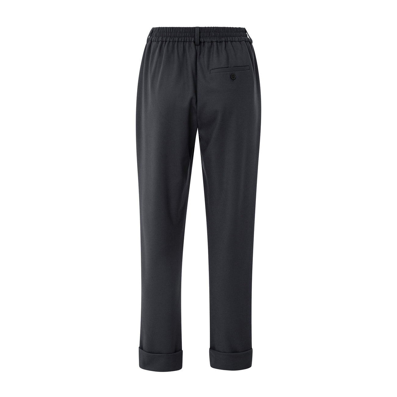 Trousers with Turned-Up Hem - Oyster Black