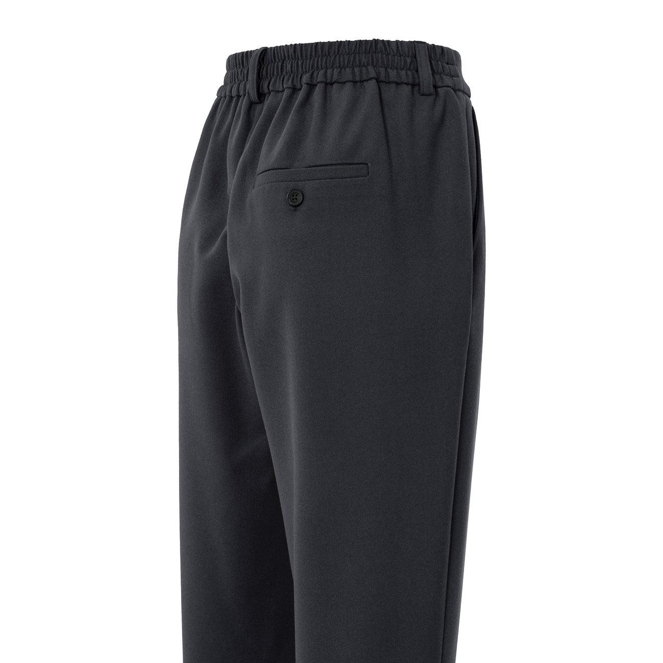 Trousers with Turned-Up Hem - Oyster Black