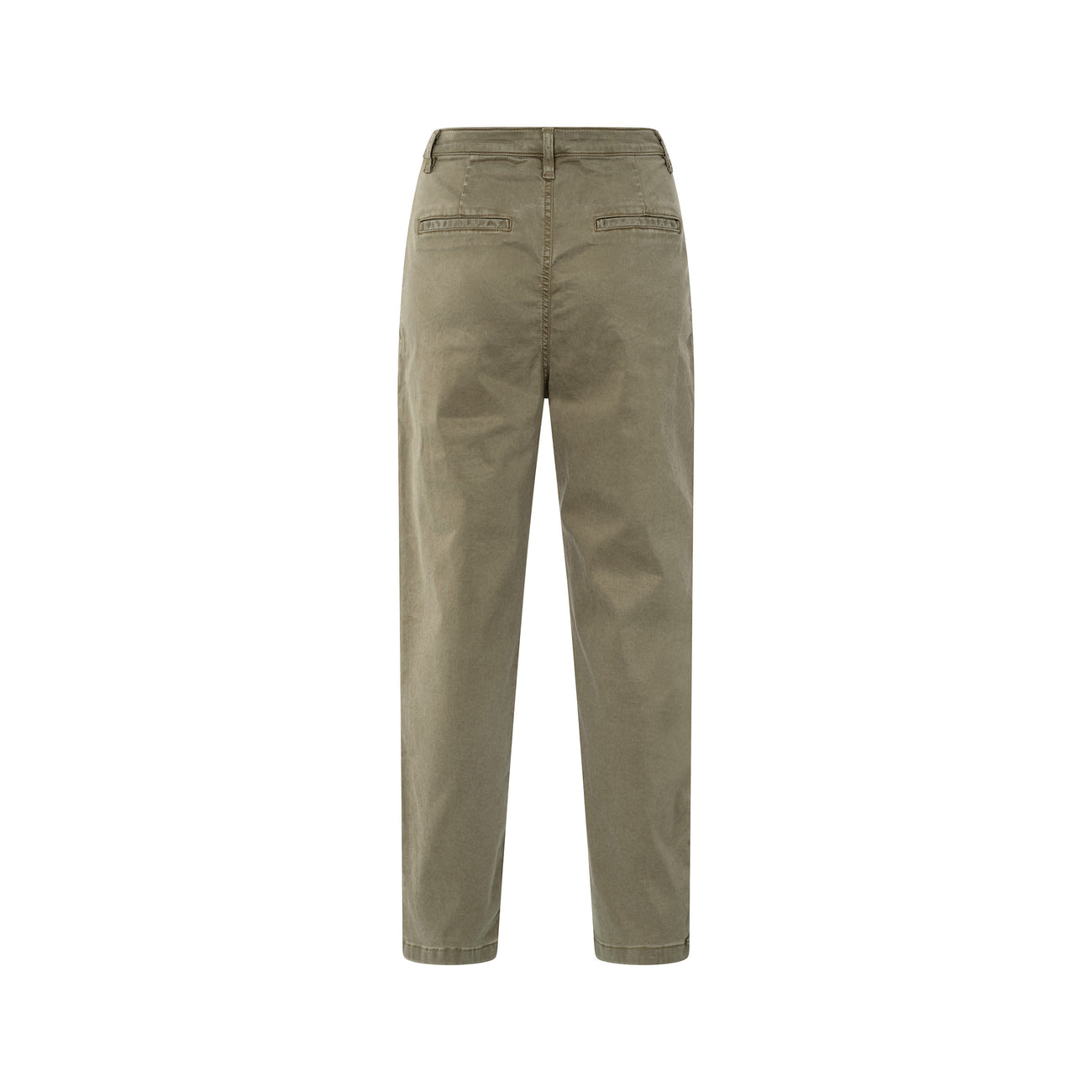 Trousers with Pleats and Chino Pockets - Capers Brownish Green