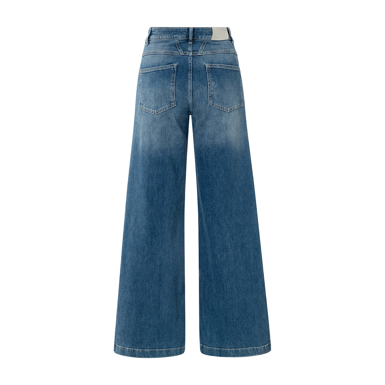 High-Waist Wide-Leg Jeans - Blue
