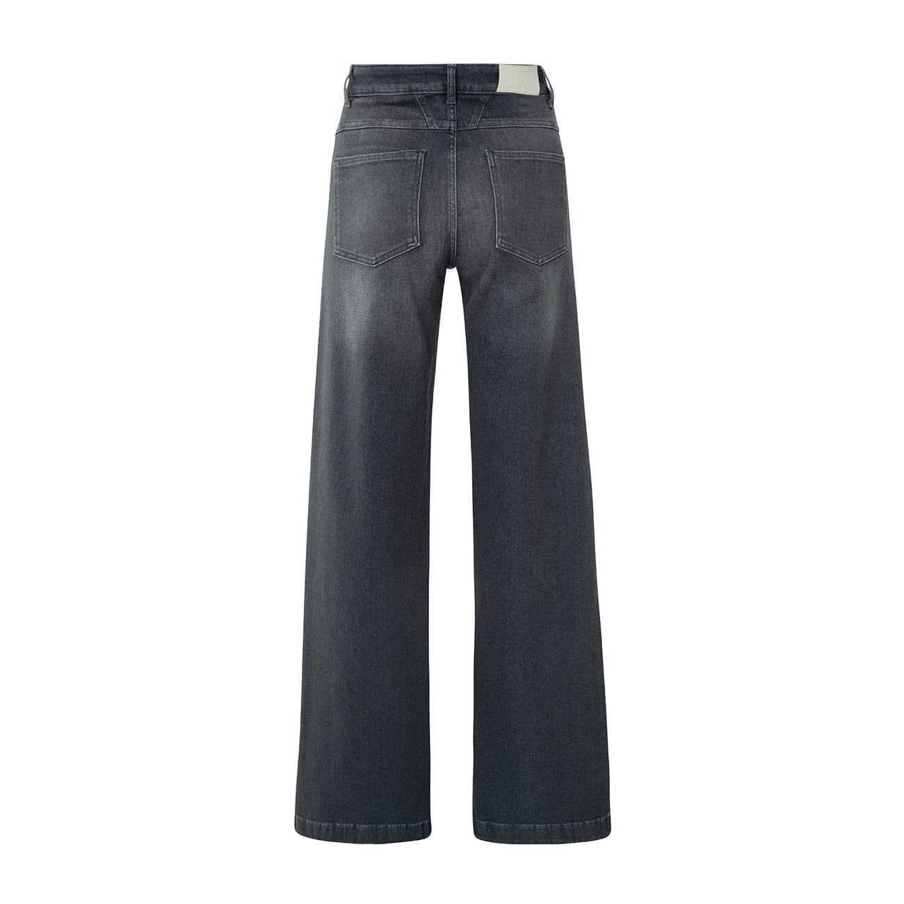 High-Waist Wide-Leg Jeans - Grey