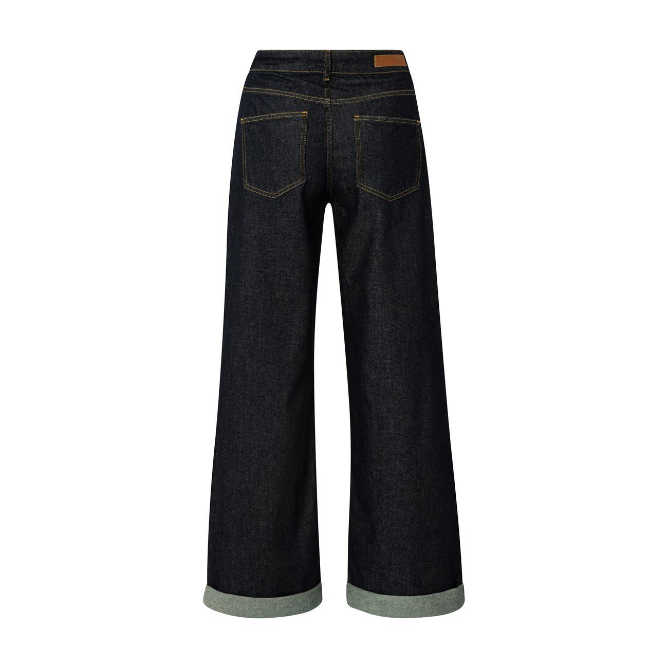 Dark Blue Roll-Up Jeans
