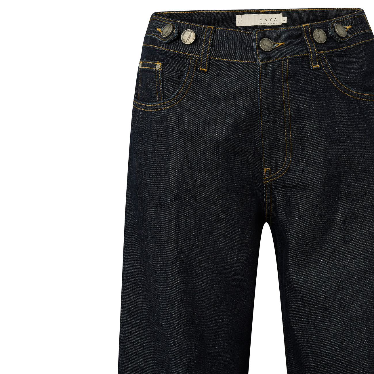 Dark Blue Roll-Up Jeans