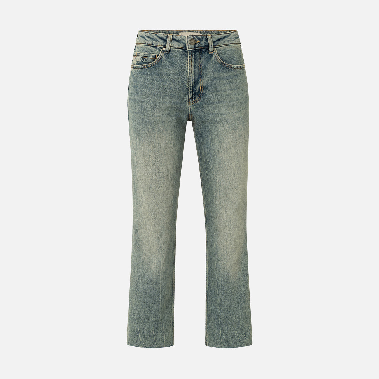 Straight Denim Ankle Length Jeans - Dark Blue