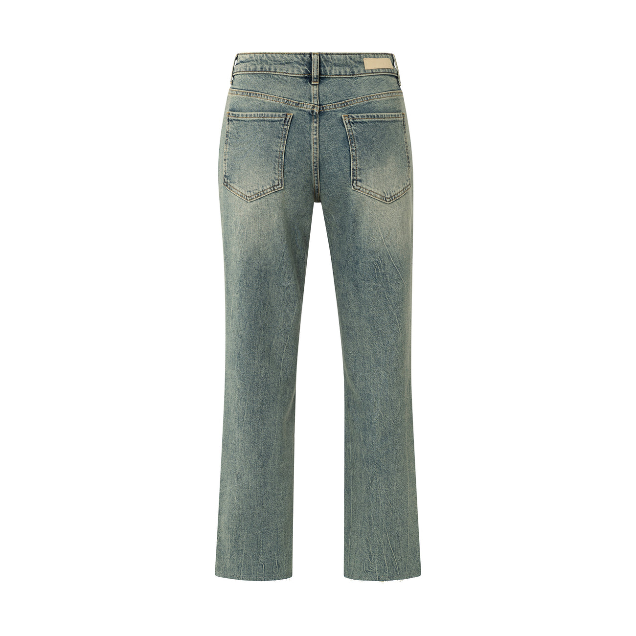 Straight Denim Ankle Length Jeans - Dark Blue
