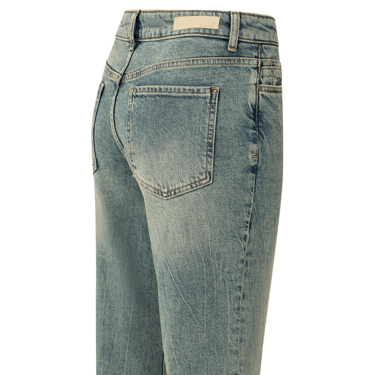 Straight Denim Ankle Length Jeans - Dark Blue