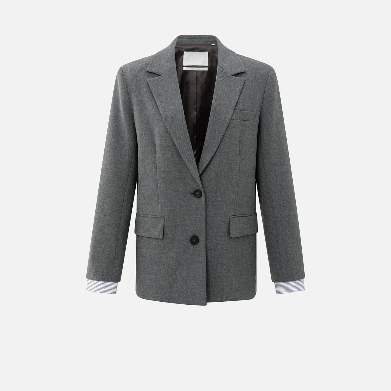 Blazer with Sleeveless Striped Blouse