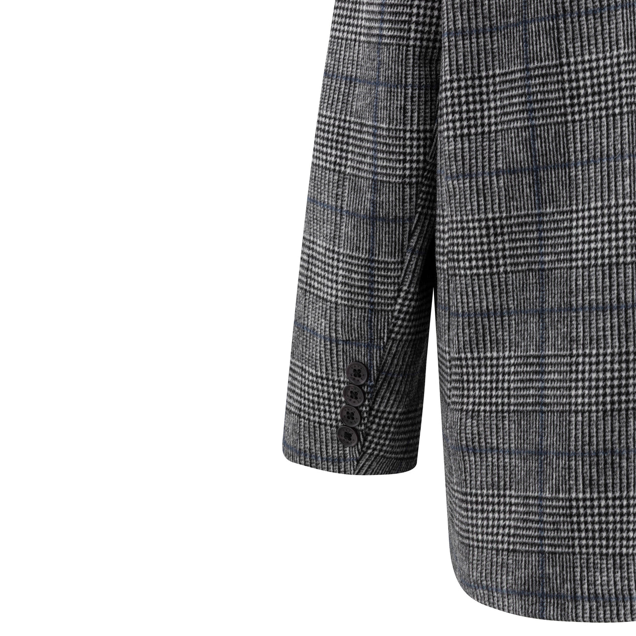 Oversized Checked Blazer with Button Closure