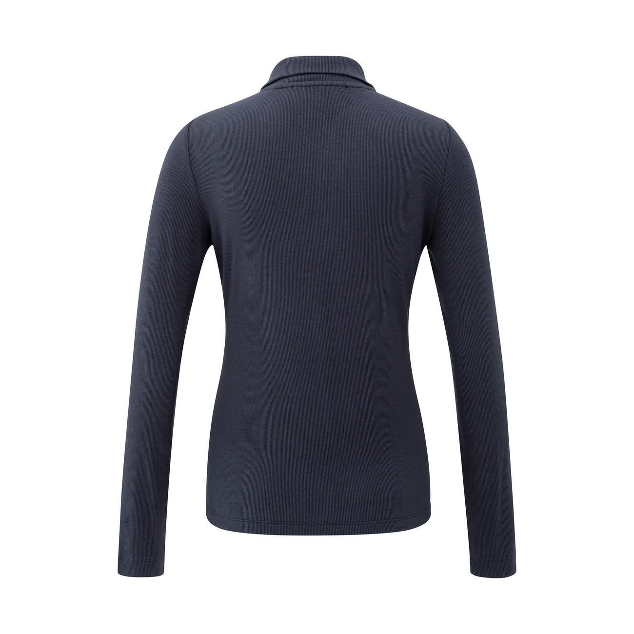 Ribbed Top with Zip Collar
