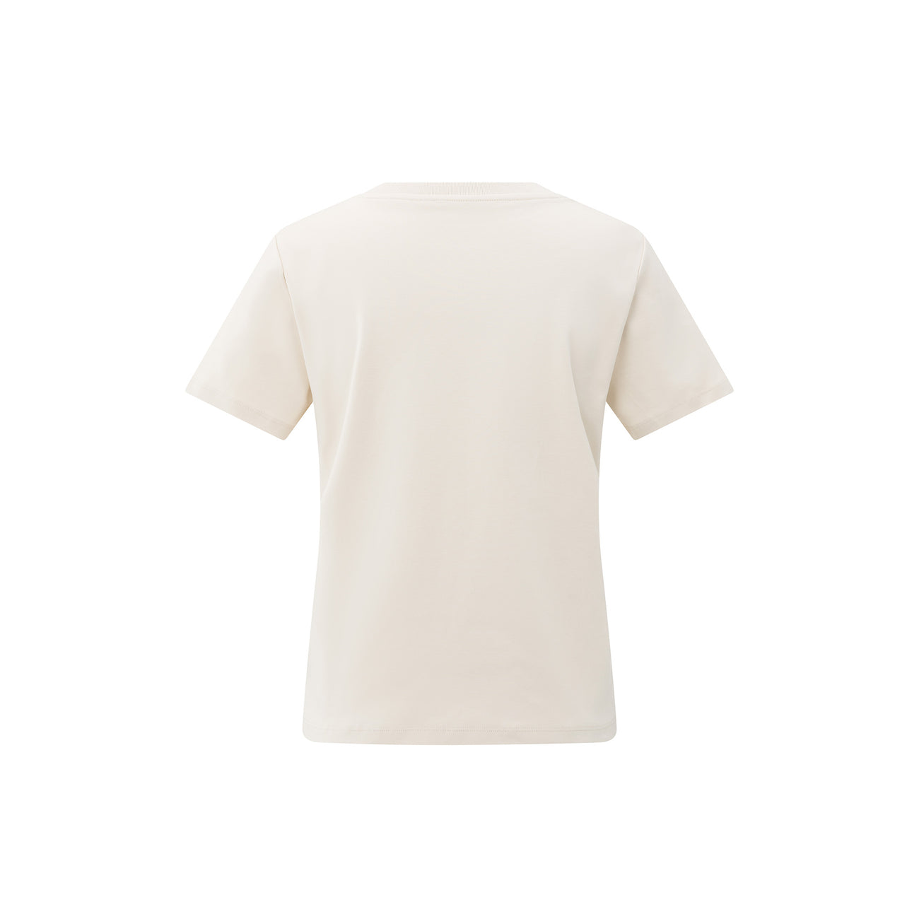 T-Shirt with Stitch Details - Chalk White