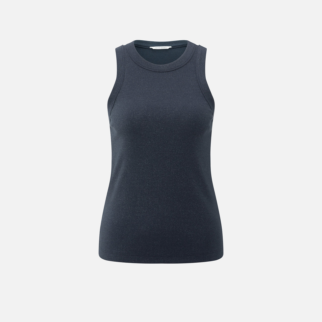 Ribbed Singlet with Subtle Shimmer - Inkwell Blue