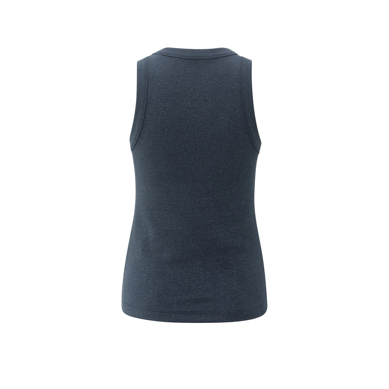 Ribbed Singlet with Subtle Shimmer - Inkwell Blue
