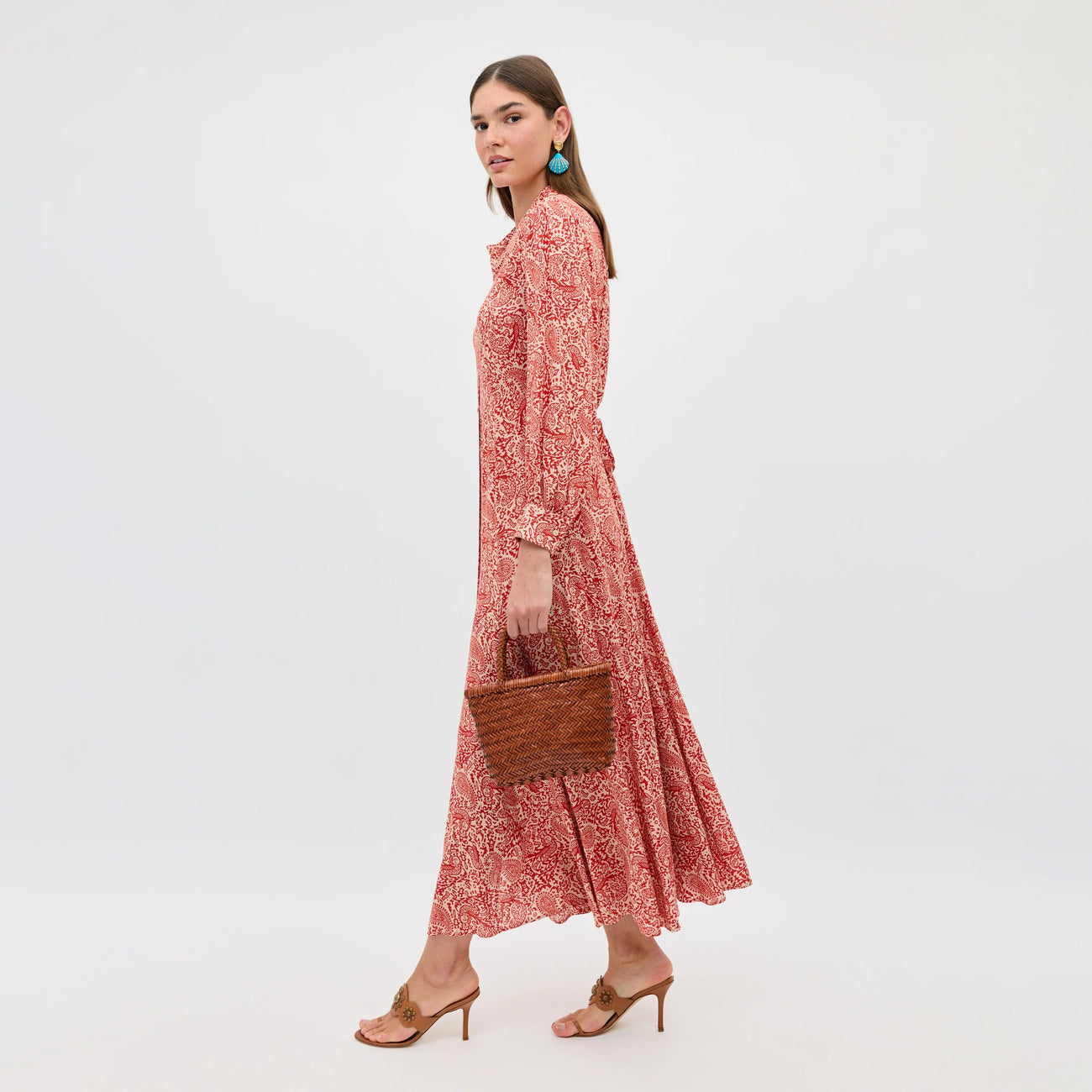 Maddison Dress - Woodcut Gremlin Red