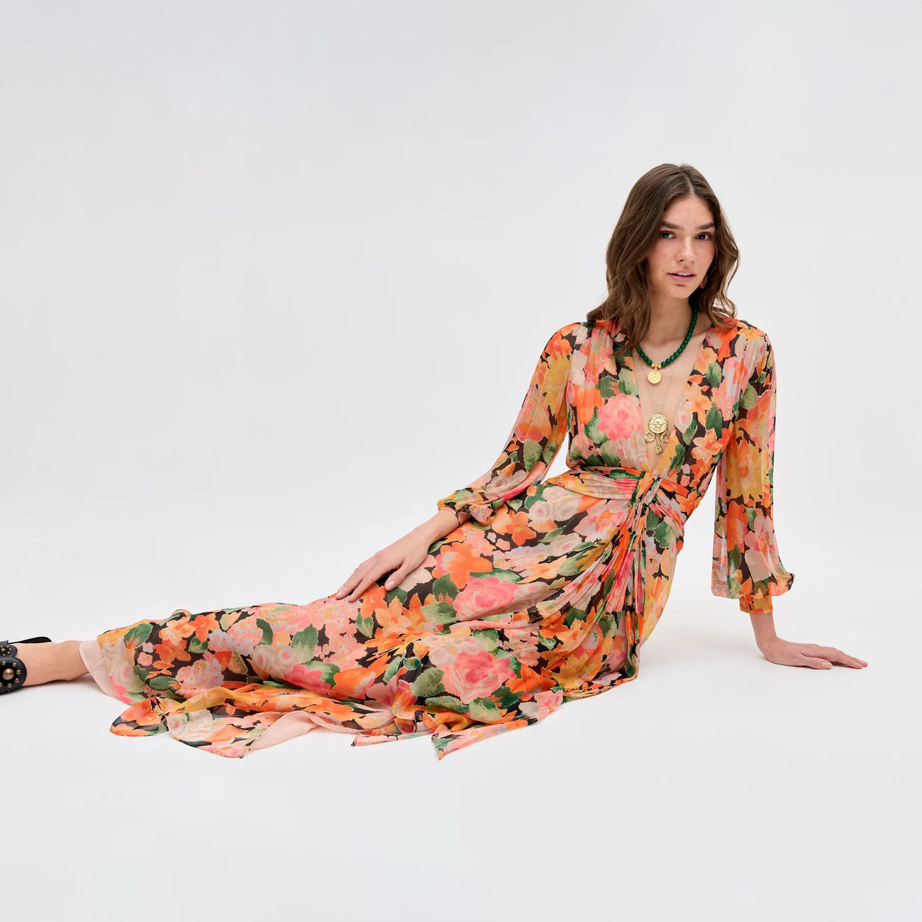 Meera Dress - Chelsea Floral Black