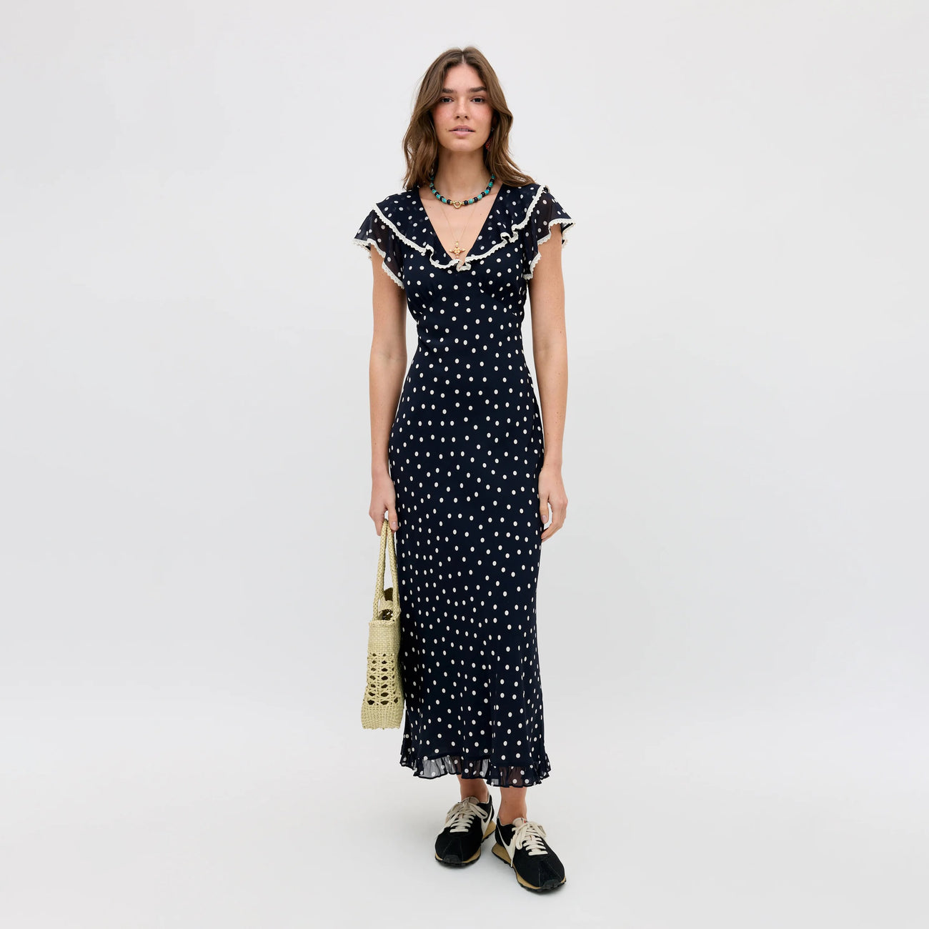 Bethea Dress - Layla Dot Navy