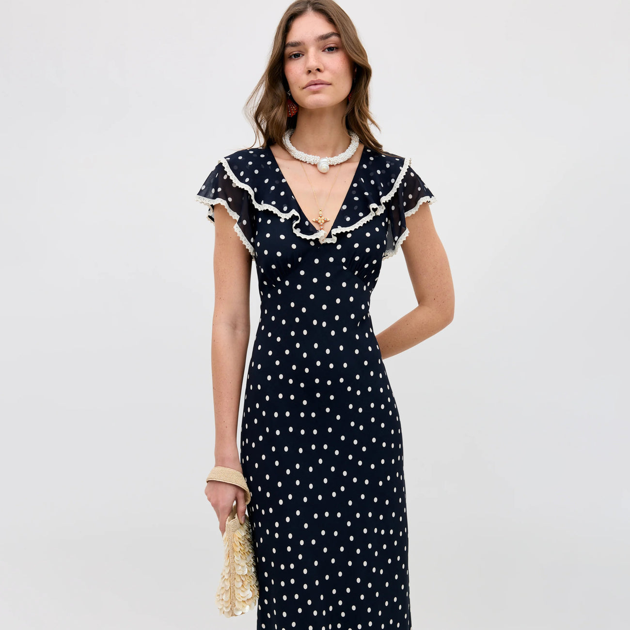Bethea Dress - Layla Dot Navy
