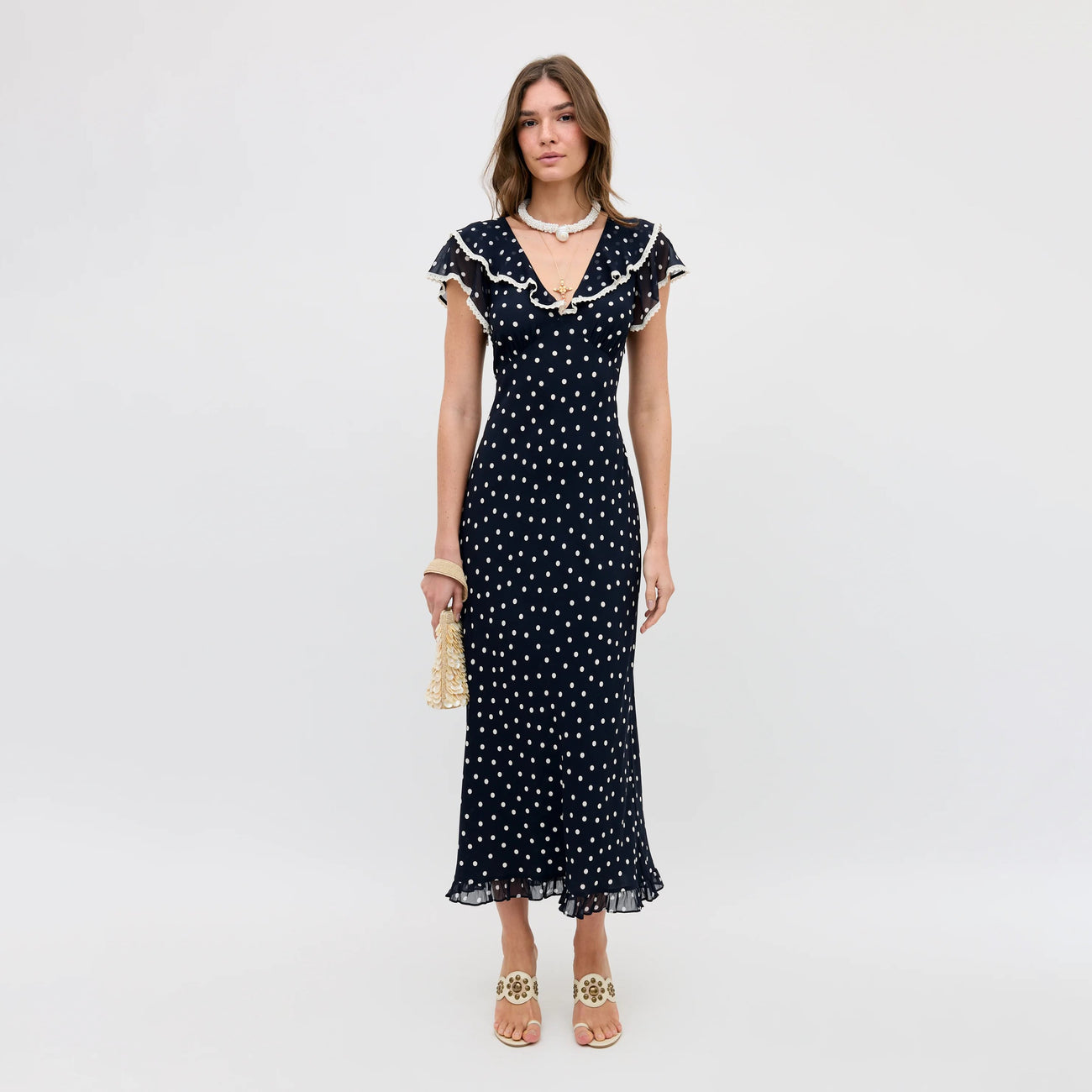 Bethea Dress - Layla Dot Navy