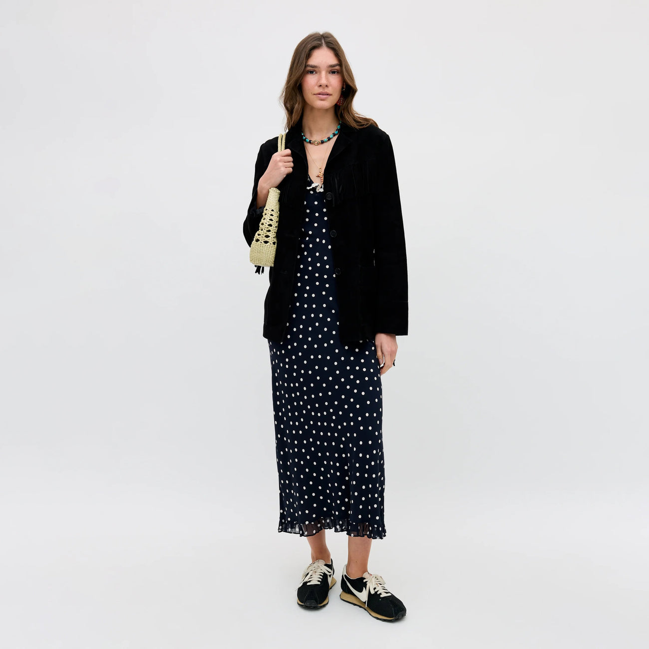 Bethea Dress - Layla Dot Navy