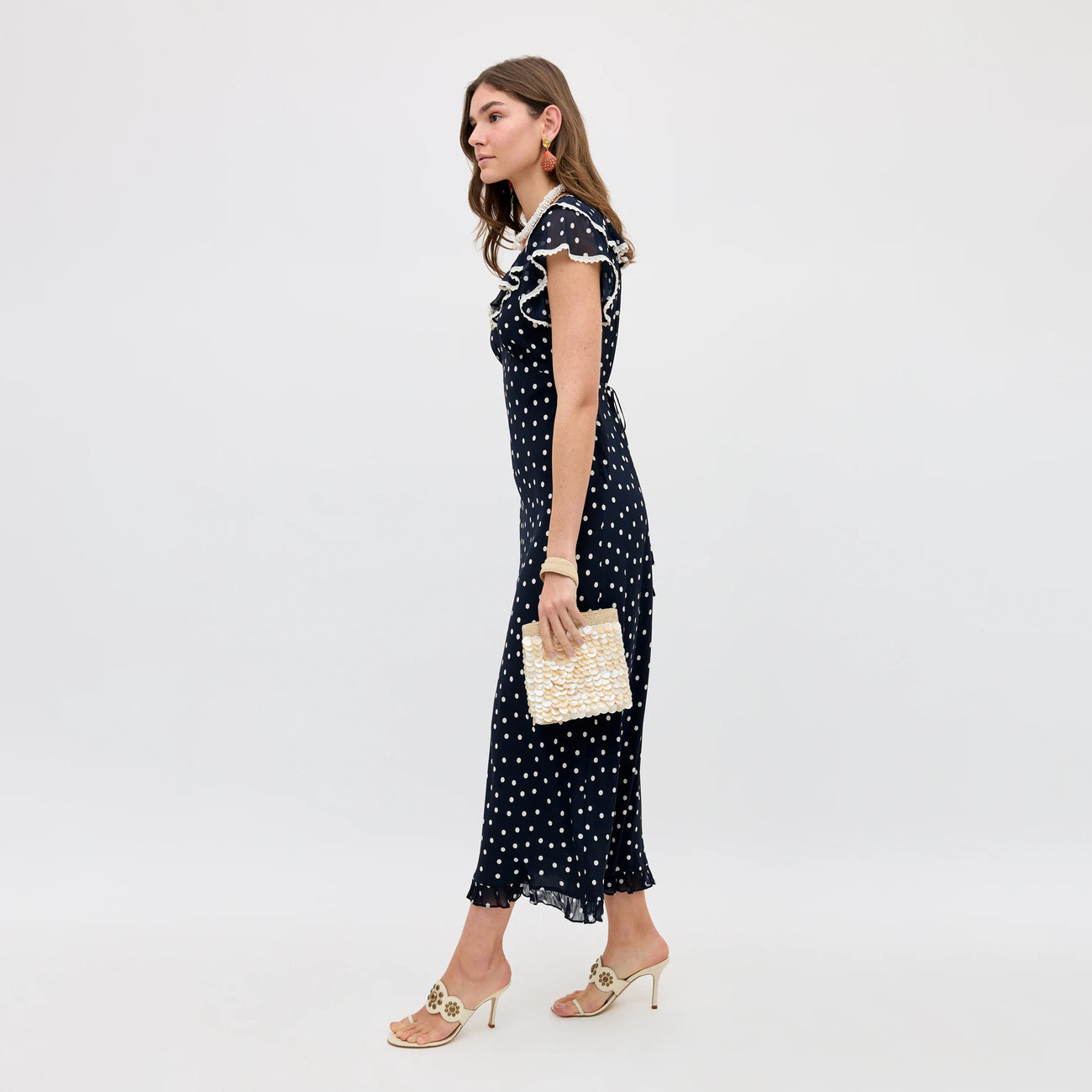 Bethea Dress - Layla Dot Navy