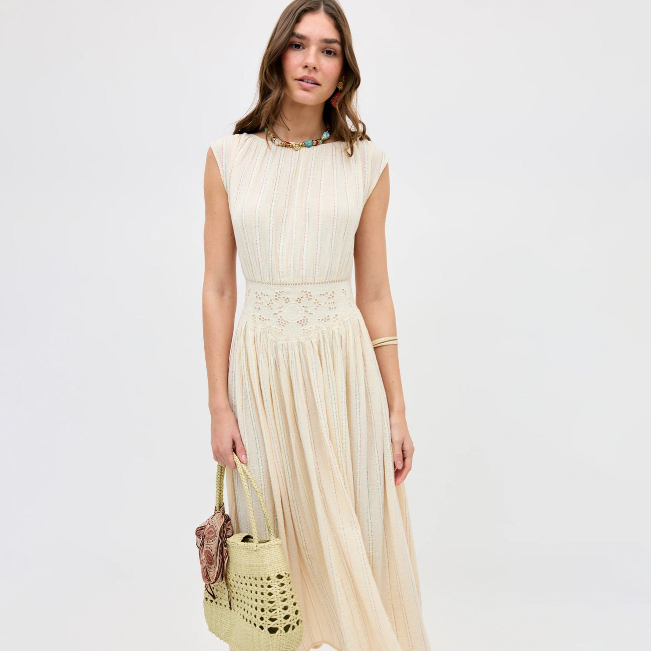Alayah Dress Sienna Lace Embroidery Cream