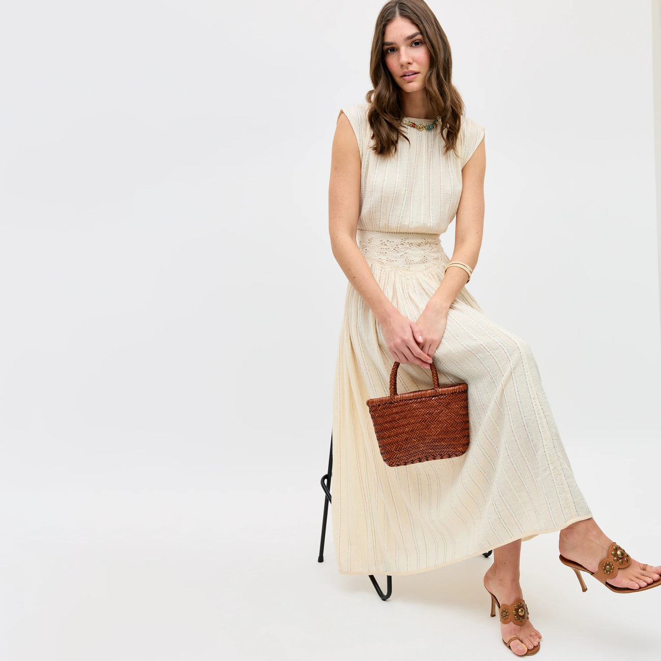 Alayah Dress Sienna Lace Embroidery Cream