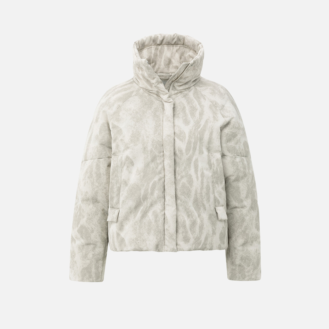 Padded Jacket with Abstract All-Over Print