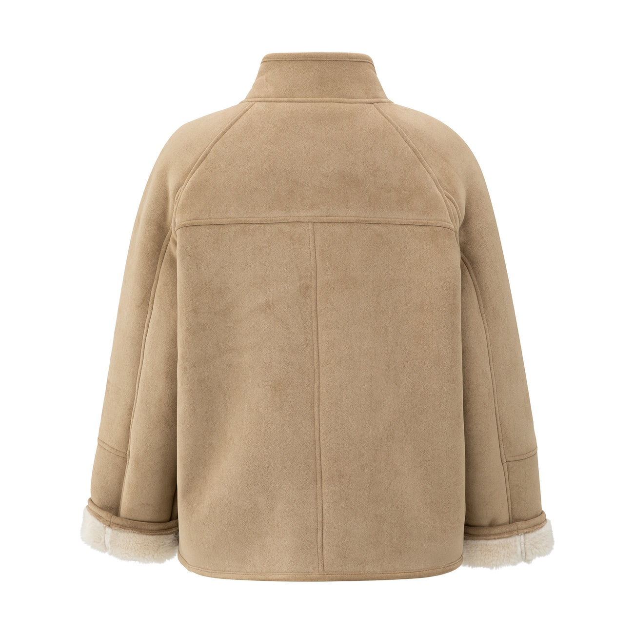 Oversized Lammy Coat with Raglan Sleeves