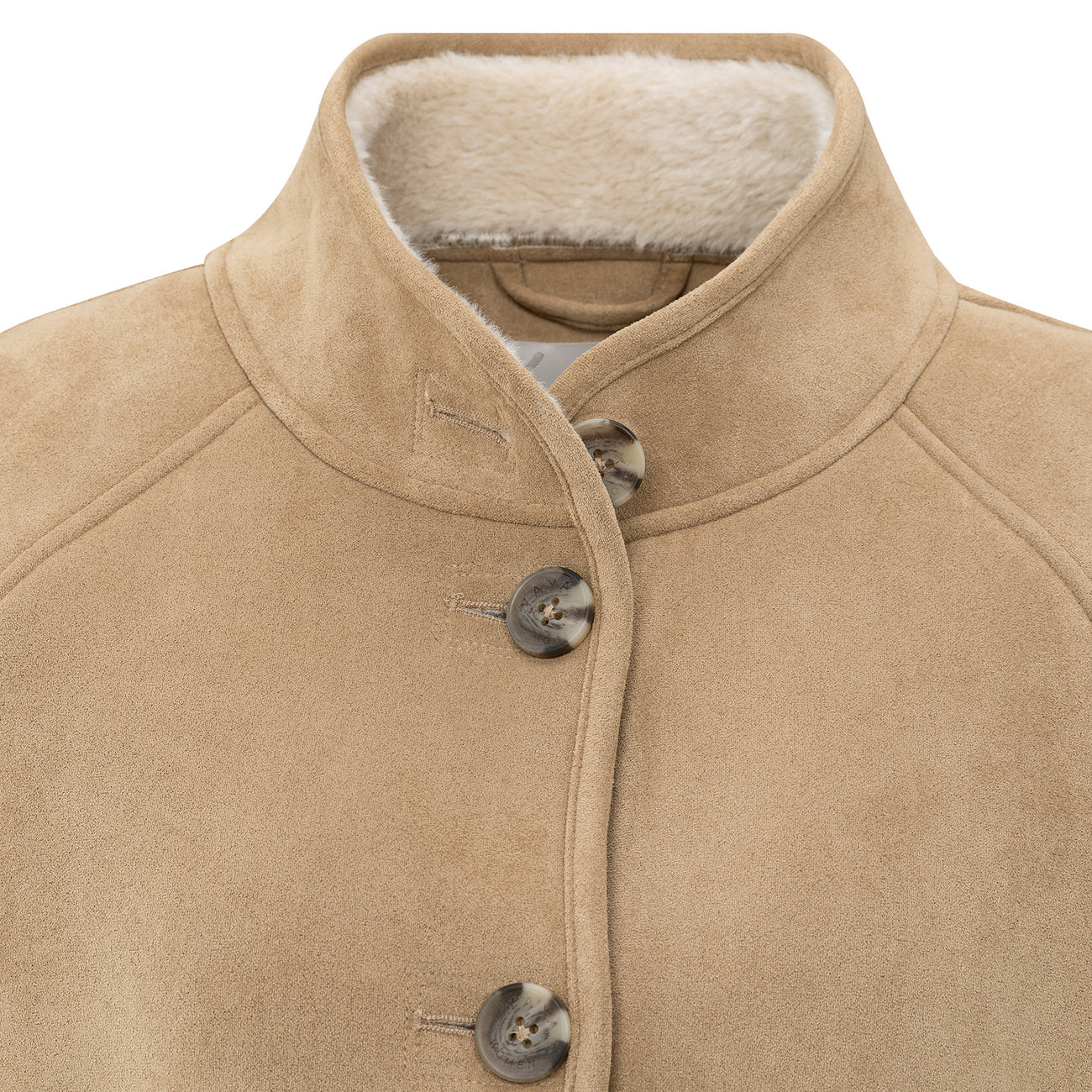 Oversized Lammy Coat with Raglan Sleeves