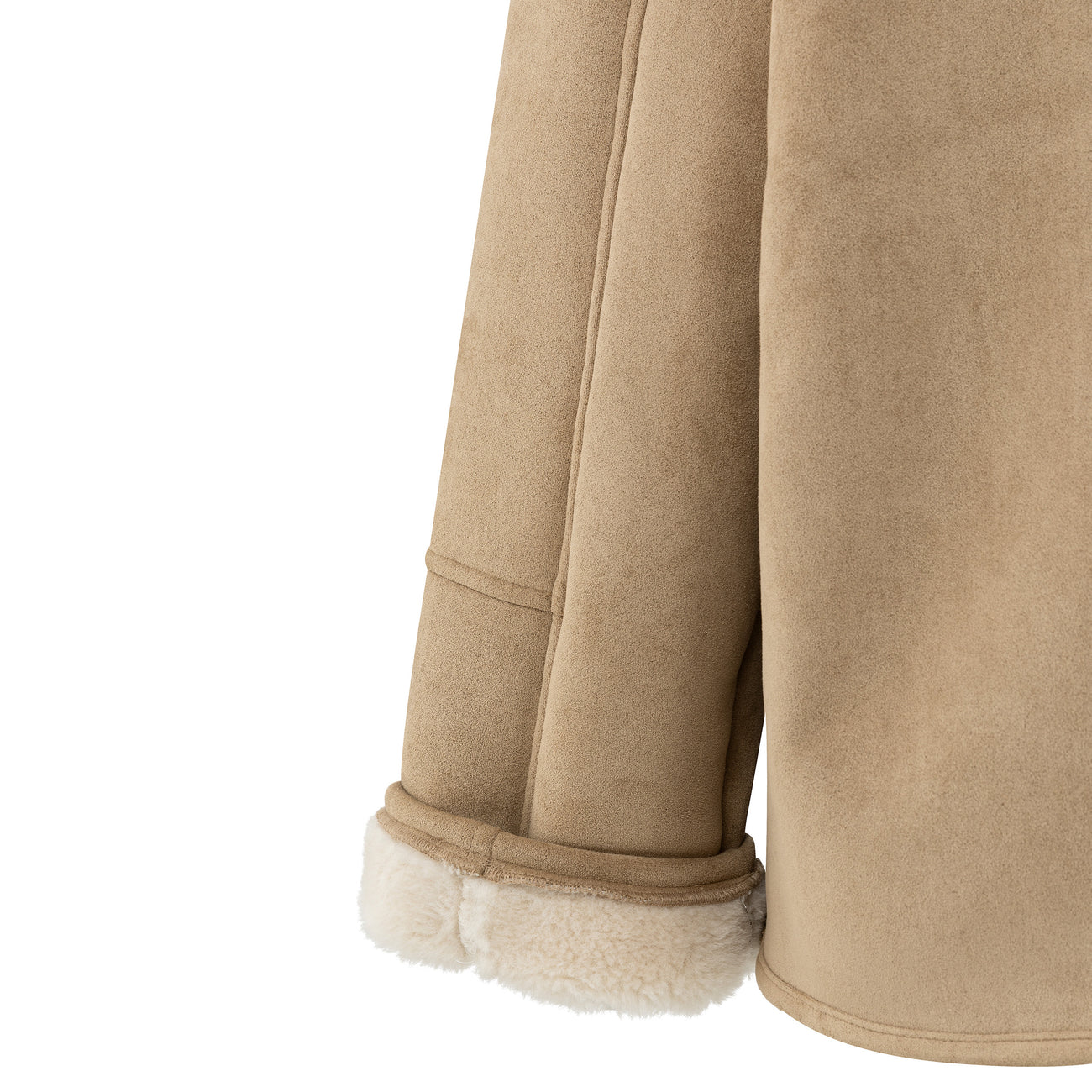 Oversized Lammy Coat with Raglan Sleeves