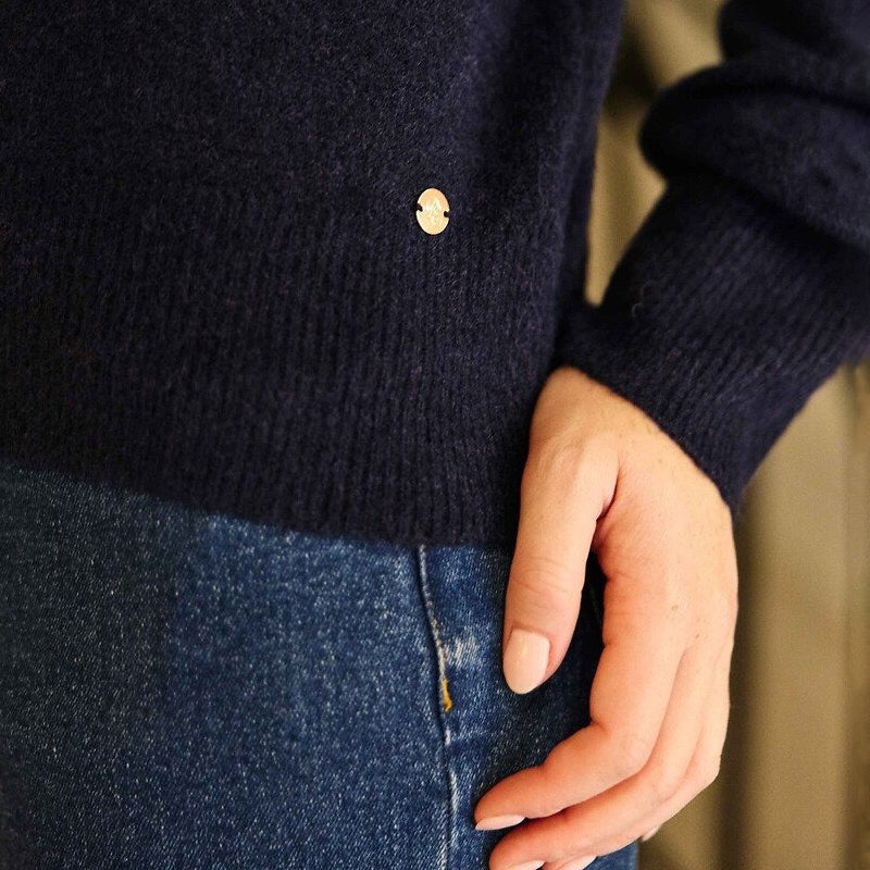 Mariano Hooded Zipped Cardigan - Marine