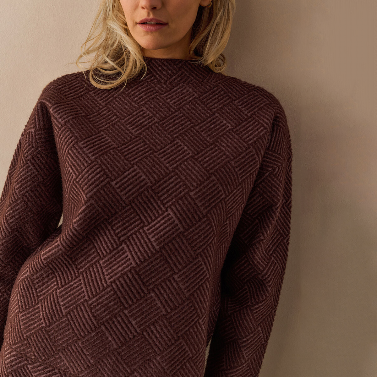 Jacquard Sweater - Fudge Purple
