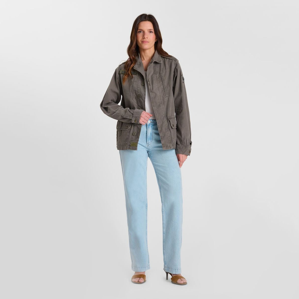 Unisex Military Khaki Jacket